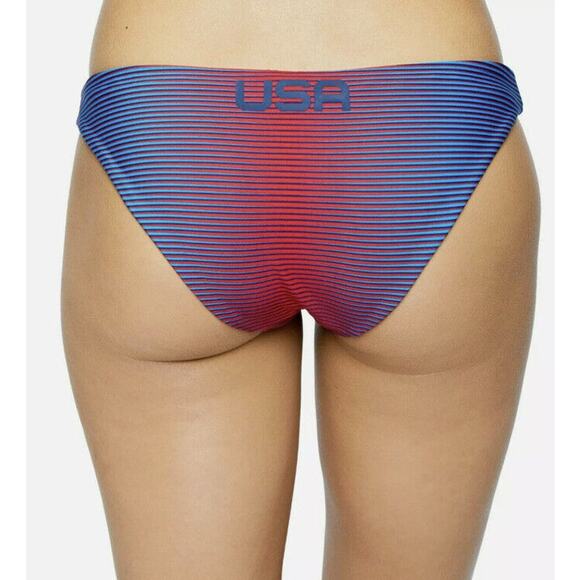 EUC Hurley High Neck Two Piece Swimsuit in Red/Blue Size Medium Top/Small Bottom - Picture 15 of 15